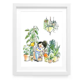 Watering the Plants Art Print